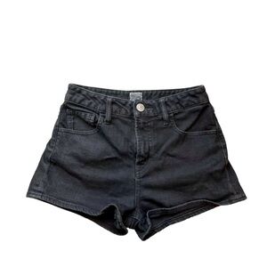 Moussy high rise denim shorts size 1 in black